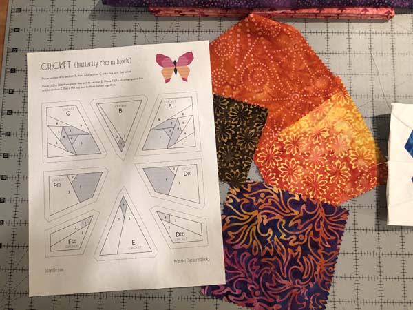 Free Paper Piecing Patterns - Butterfly Quilt Wall Hanging - Butterfly Pattern Fabrics