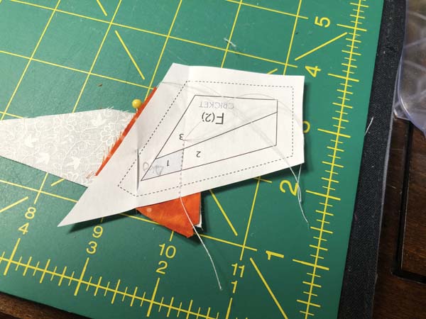 Paper Pieced Butterfly Wall Hanging Line Sewn