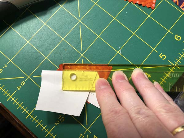 Paper Pieced Butterfly Wall Hanging Trim Seam