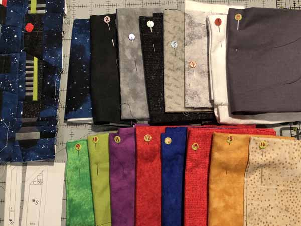 Paper Piecing Quick Tip Numbered Pins Closeup