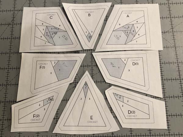 Paper Piecing Quick Tip - Marking Pattern - Paper piece pattern