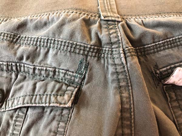 Patch Holes By Pockets In Pants Patch Close Up