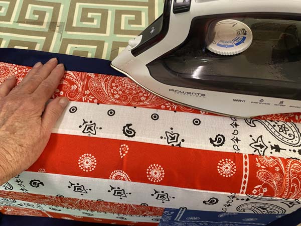 Patriotic Bandana Placemat Iron Binding