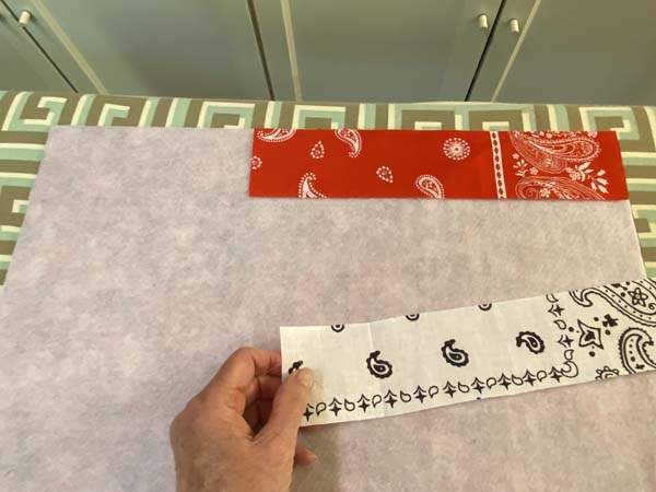 Patriotic Bandana Placemat Lay First Stripe