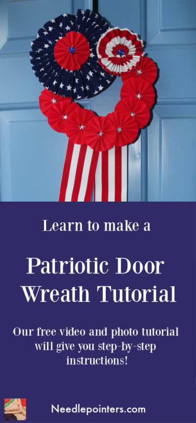 Patriotic Door Wreath - pin
