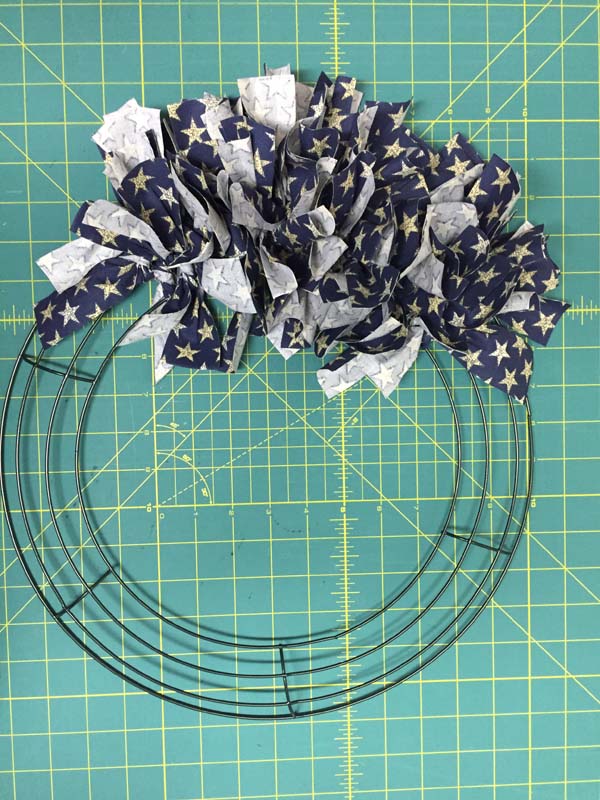 Patriotic Farmhouse Wreath Tutorial Blue Finished