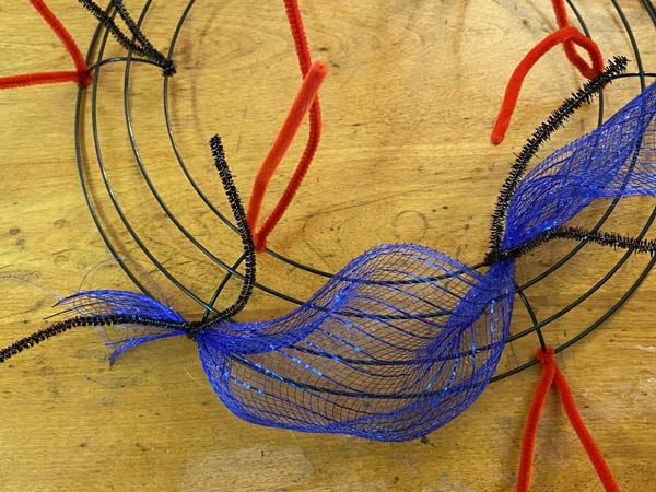 Patriotic Mesh Wreath Blue Mesh