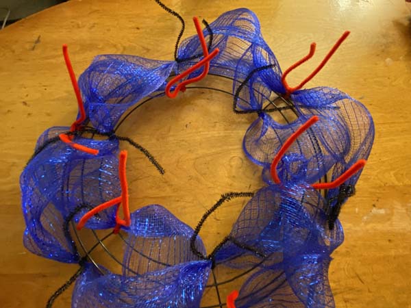 Patriotic Mesh Wreath More Blue Mesh