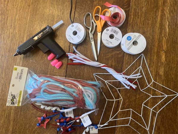 Patriotic Star Wreath 1 Supplies