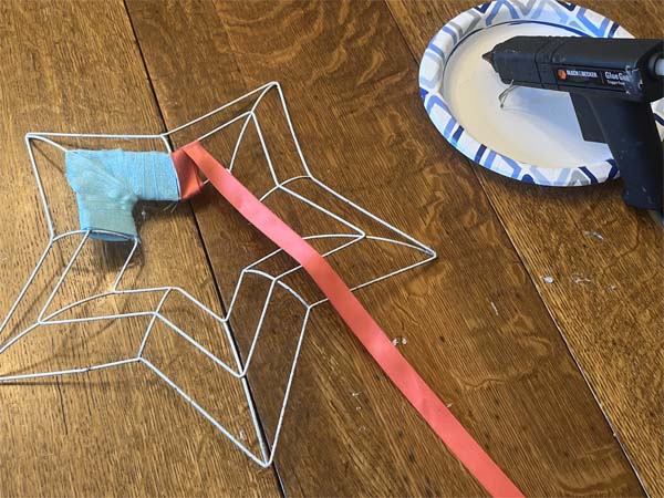 Patriotic Star Wreath 12 Wrap Red