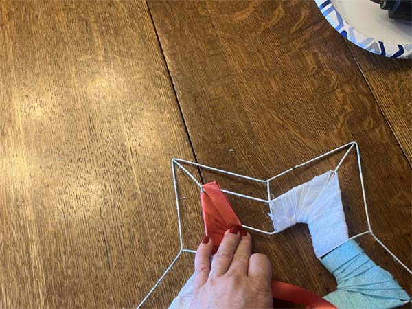 Patriotic Star Wreath 18 Wrap Ribbon