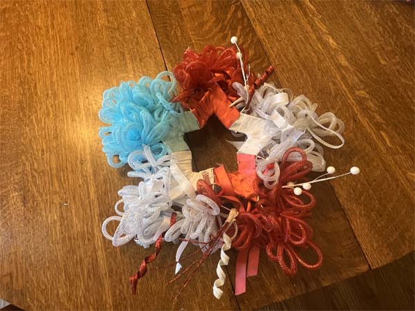 Patriotic Star Wreath 23 Spikes Added