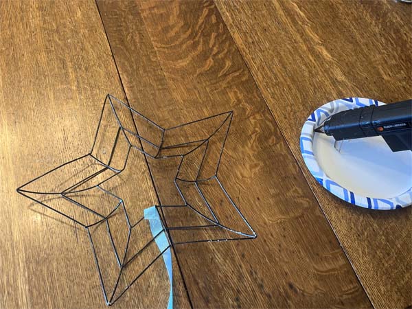 Patriotic Star Wreath 7 Wrap Ribbon