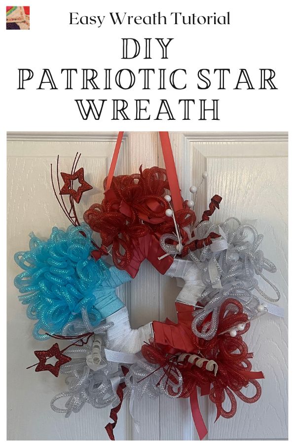 Patriotic Star Wreath Tutorial - pin