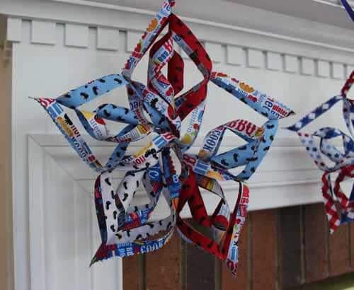 Patriotic Star Garland - Star Closeup