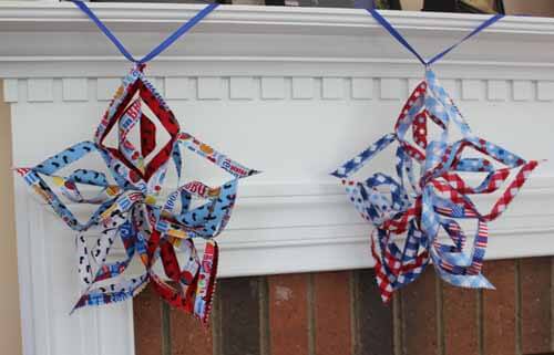 Patriotic Star Garland - Other two star closeup