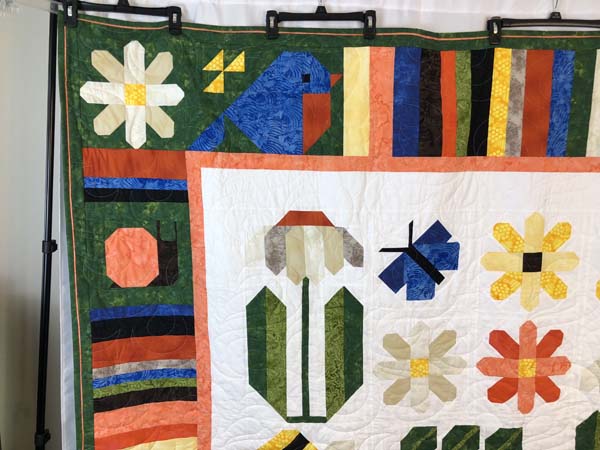 Pen and Paper Quilt Top Left