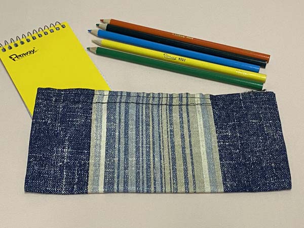 Pencil Case Blue Notepad Pencils