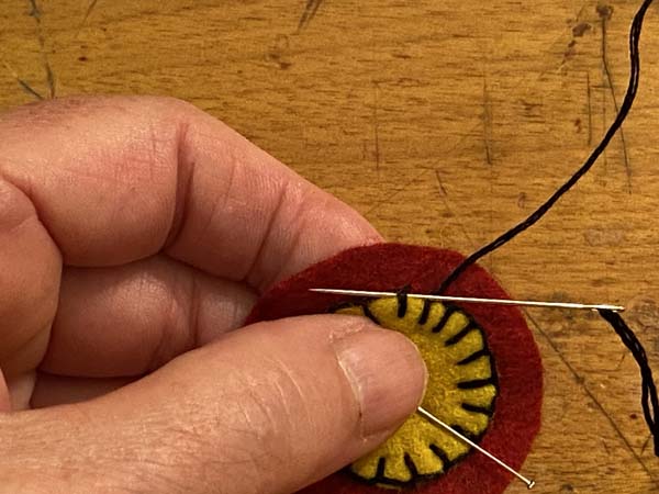 Penny Rug Flower Bookmark 10 Under First Stitch