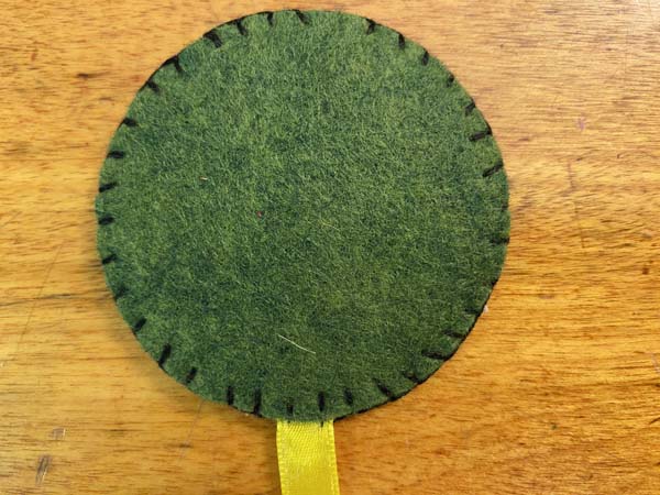 Penny Rug Flower Bookmark 21 Finished Back