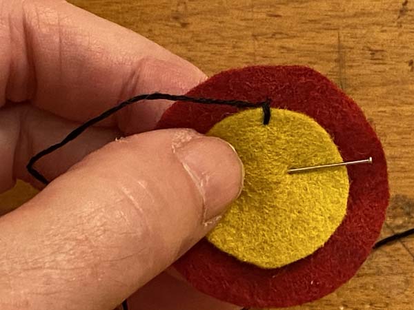 Penny Rug Flower Bookmark 6 First Stitch