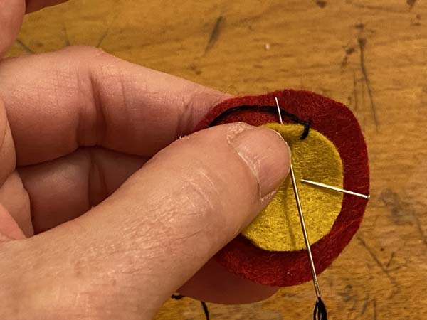 Penny Rug Flower Bookmark 7 Second Stitch