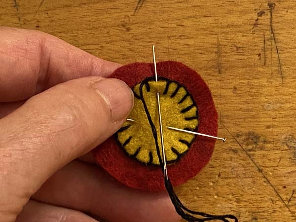 Penny Rug Flower Bookmark 9 Last Sitch