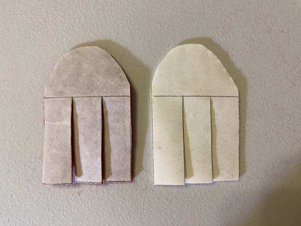 Penny Rug Heart Slits Cut