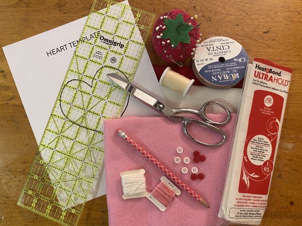 Penny Rug Heart Supplies