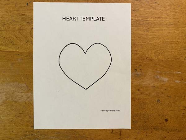 Penny Rug Heart Template