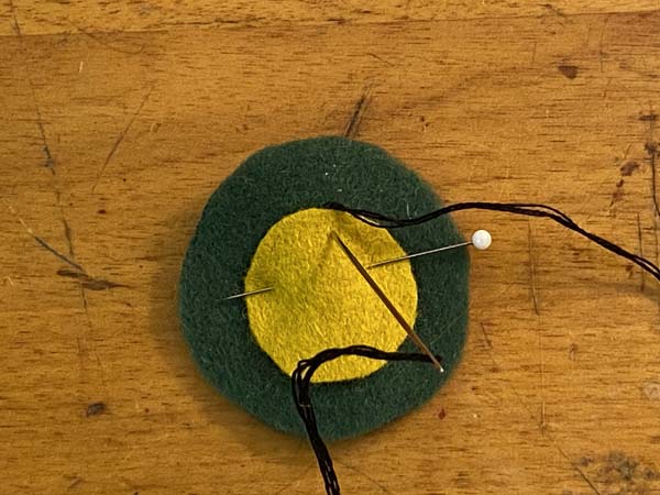 Penny Rug Ornament 7 Needle Down