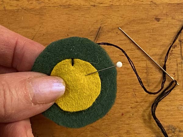 Penny Rug Ornament 8 First Stitch