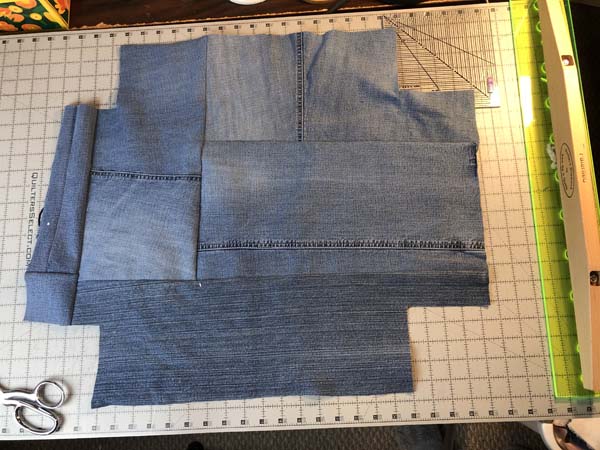 Pet Bed Jean Fabric with Corners Cut