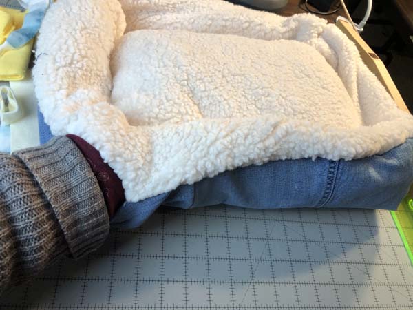 Pet Bed Stuffing through Opening