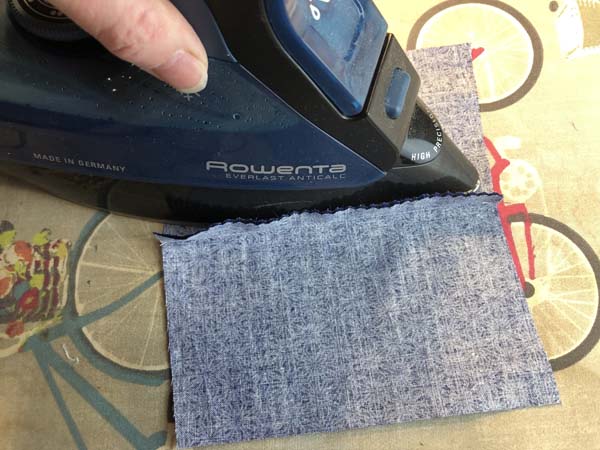 Pinked Seam 8 Iron beside seam