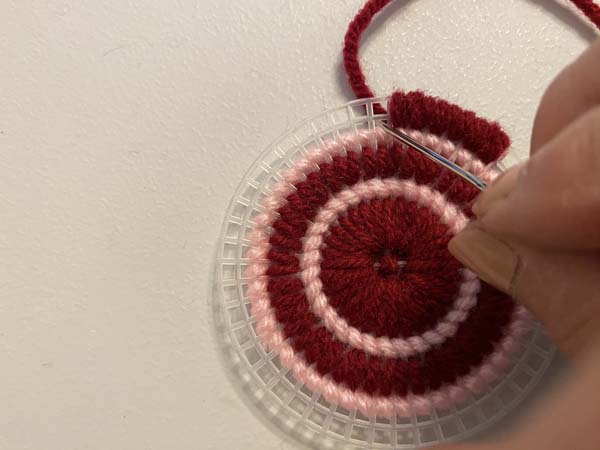 Plastic Canvas Coaster 2 19 Stitch around edge