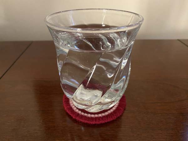 Plastic Canvas Coaster 2 with Glass