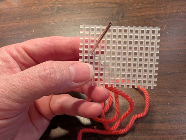 Plastic Canvas Half Cross 1 Needle Up