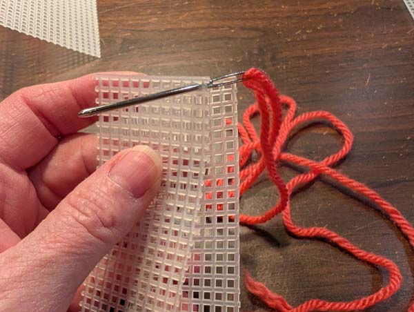 Plastic Canvas Long Legged Cross 1 Through top hole one side