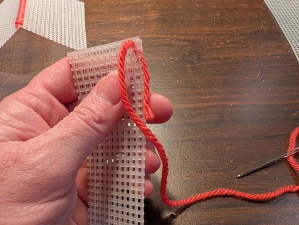 Plastic Canvas Long Legged Cross 2 Tail between sides