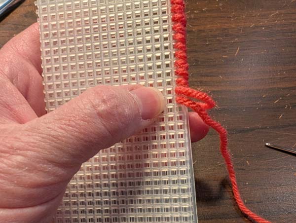 Plastic Canvas Whip Stitch 15 pull yarn