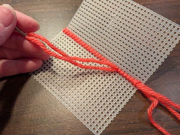 Plastic Canvas Whip Stitch 19 Pull Through