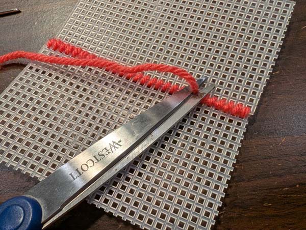 Plastic Canvas Whip Stitch 20 Cut off