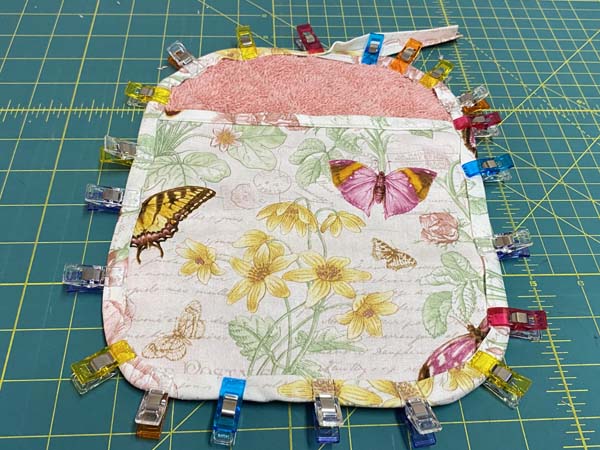 Pocket Towel Potholder 22 Binding Clipped to edge