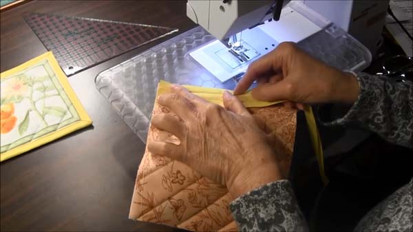 Potholder Tutorial - Line Up Bias Tape