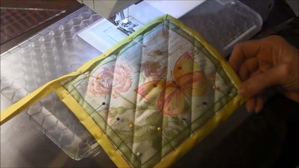 Potholder Tutorial - Wrap Tape to Front