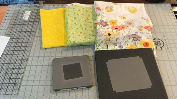 Propeller Block Accuquilt Dies and Fabric