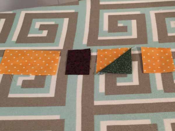 Pumpkin Mug Rug Tutorial - Stem Sections