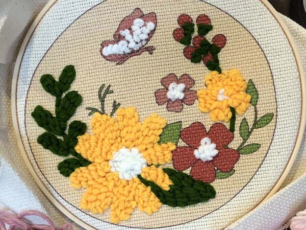 Punch Needle Embroidery Sample