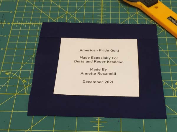 Quilt Label Tutorial All Borders